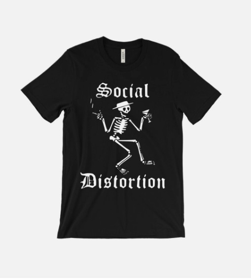 Social Distortion T-Shirt – Punk Rock Band – Skeleton – Ring Of Fire Rancid