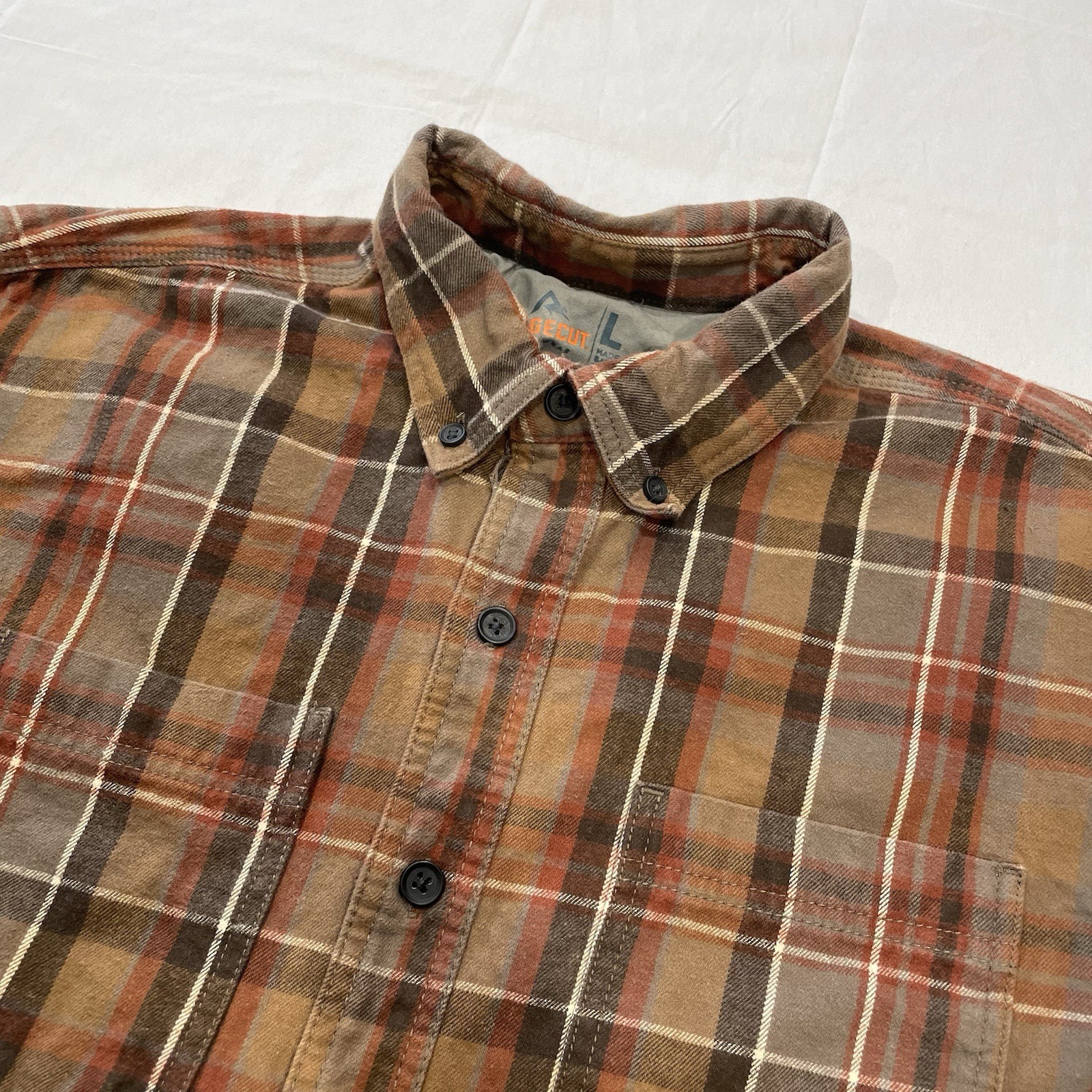 Ridgecut Toughwear Heavyweight Plaid Flannel Shirt Button Down Men’s Large