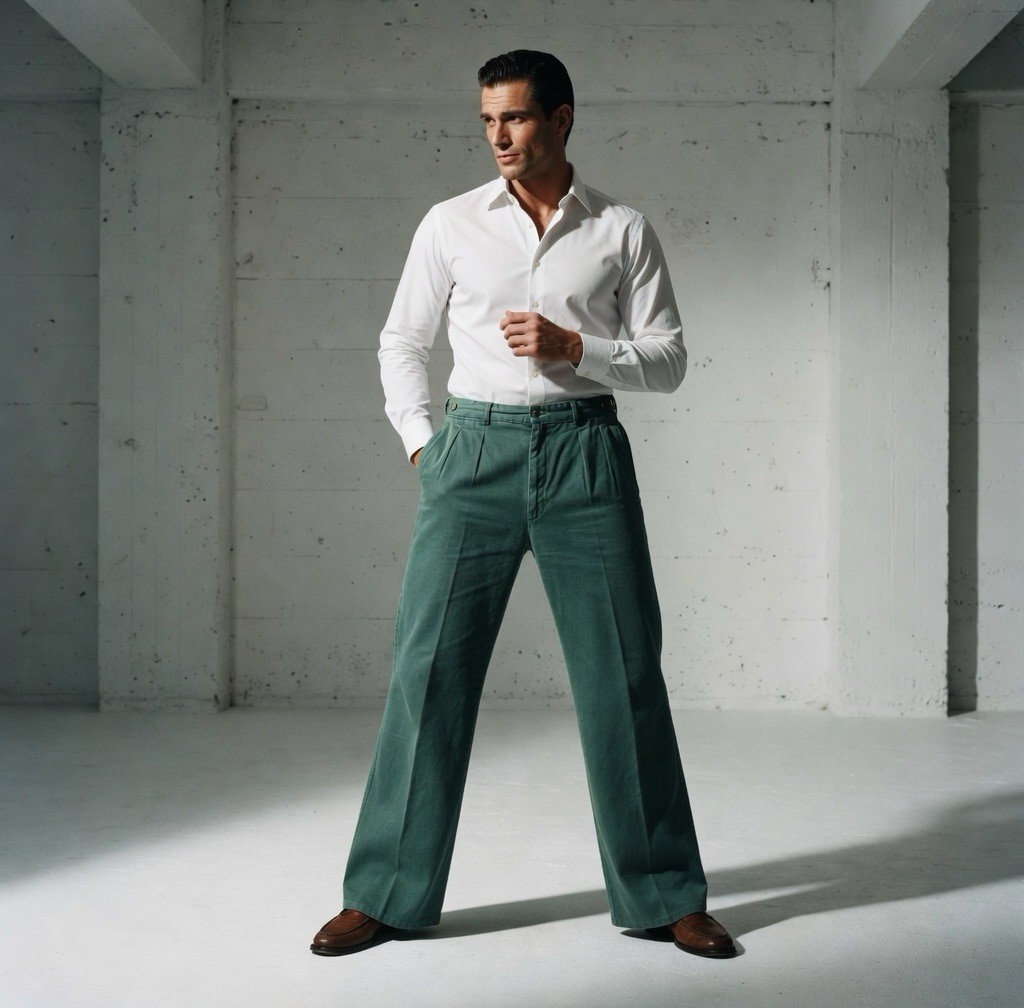 Vintage 90s Arcadia Rustic Simplicity Green Straight Leg Pants Sz 38 x 34 B-20