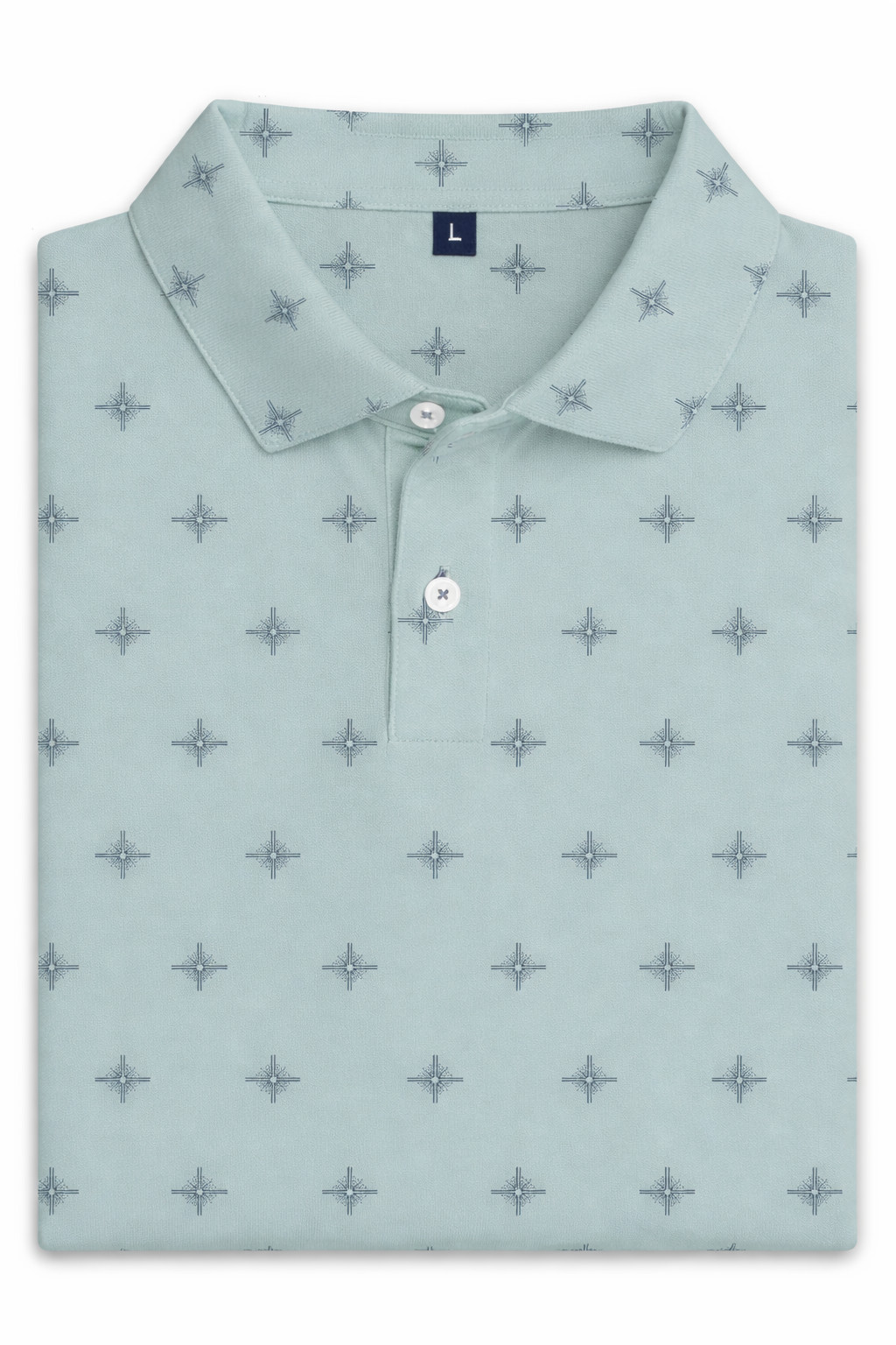 Soft Landing Natural Performance Polo – Aztec Sunset – GULF BLUE