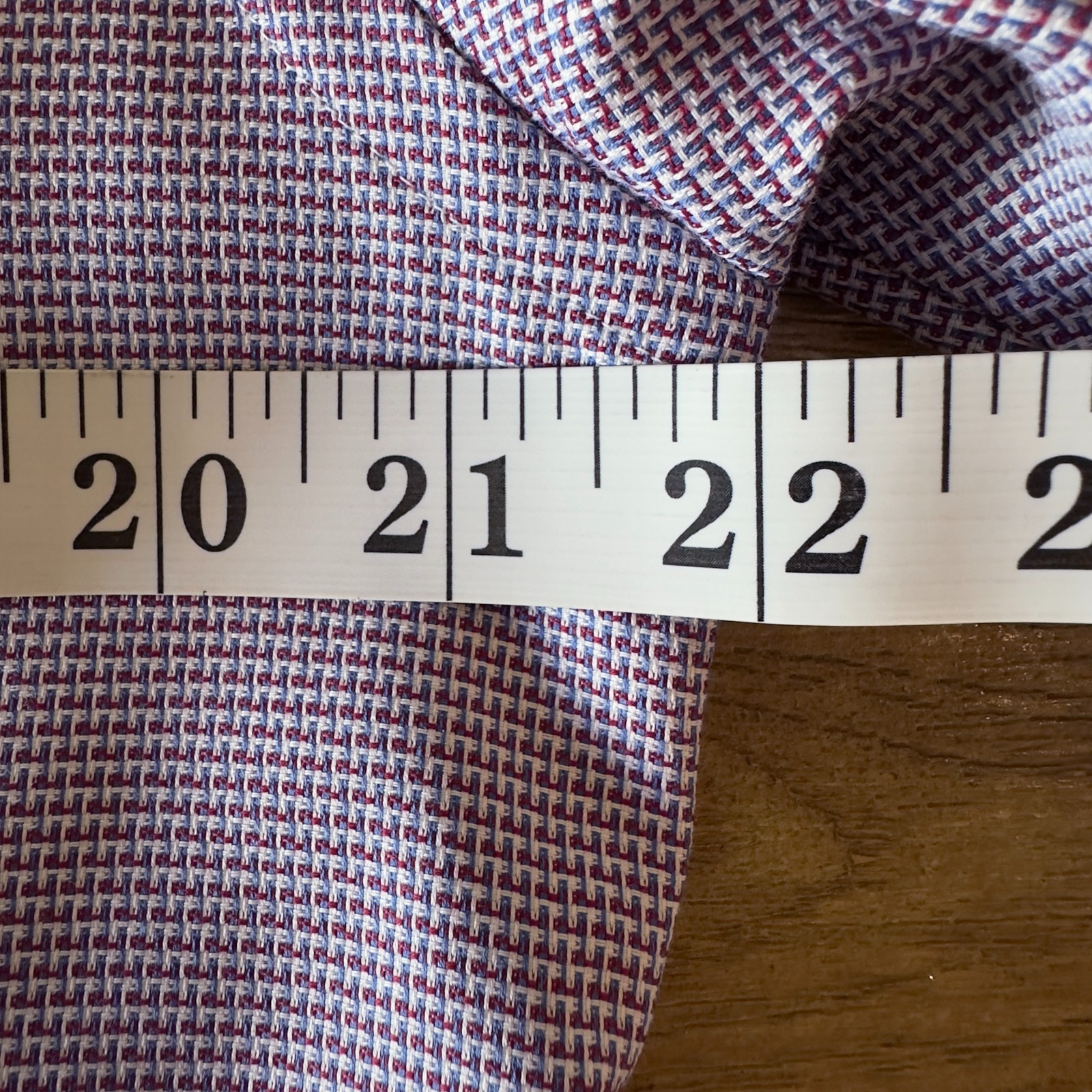 ETON Slim Fit Dress Shirt-Sz 41 16-Blue & Red Micro check-100% Dobby Cotton