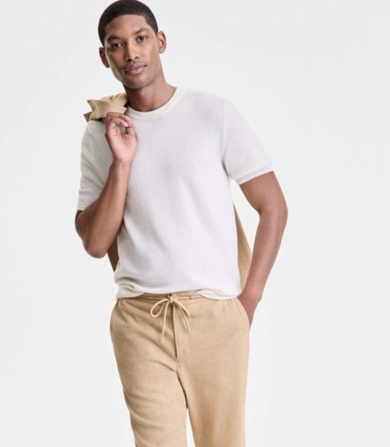 CLUB ROOM XXL CASHMERE LUXE T SHIRT CREW WINTER WHITE $179 LORO PIANA KITON STYL