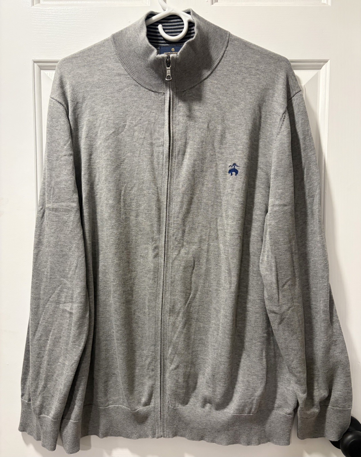 Books Brothers Men’s XXL Gray Supima Cotton Knit Sweater Pullover Classic Preppy