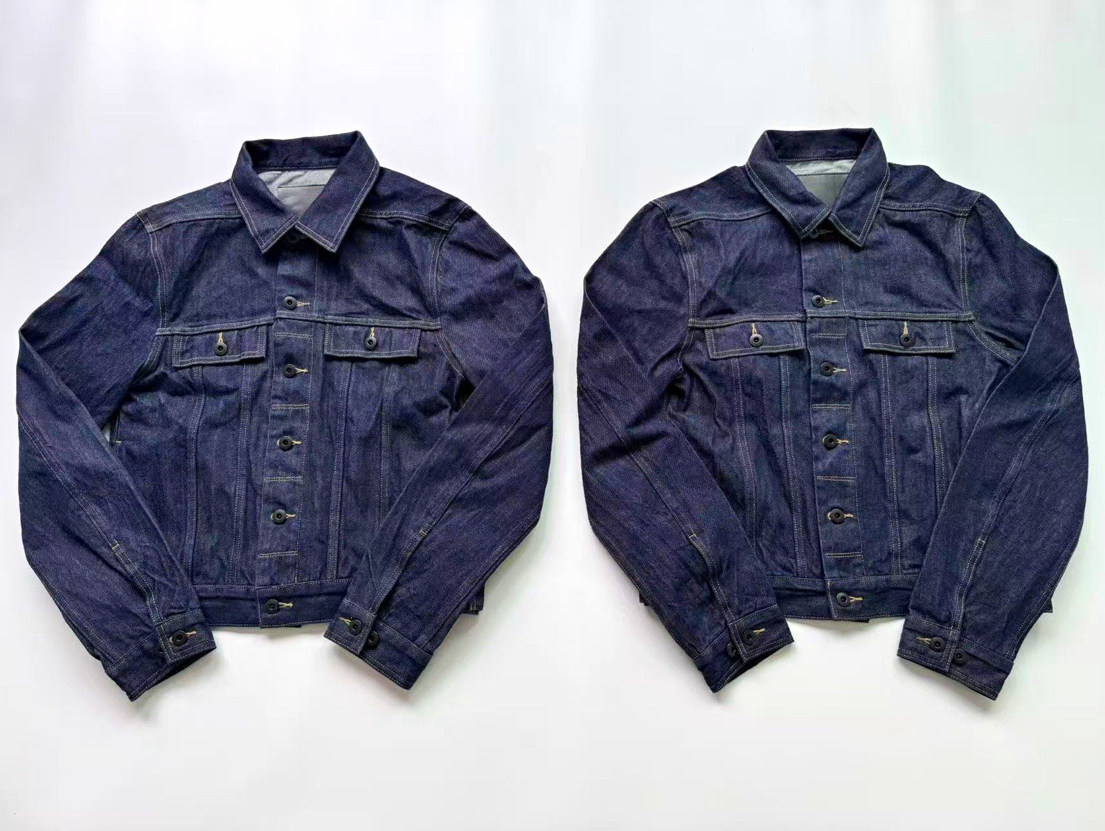 DARKSHADOW Men’s Blue Jean Jacket Button-Front Point Collar Pockets Size M