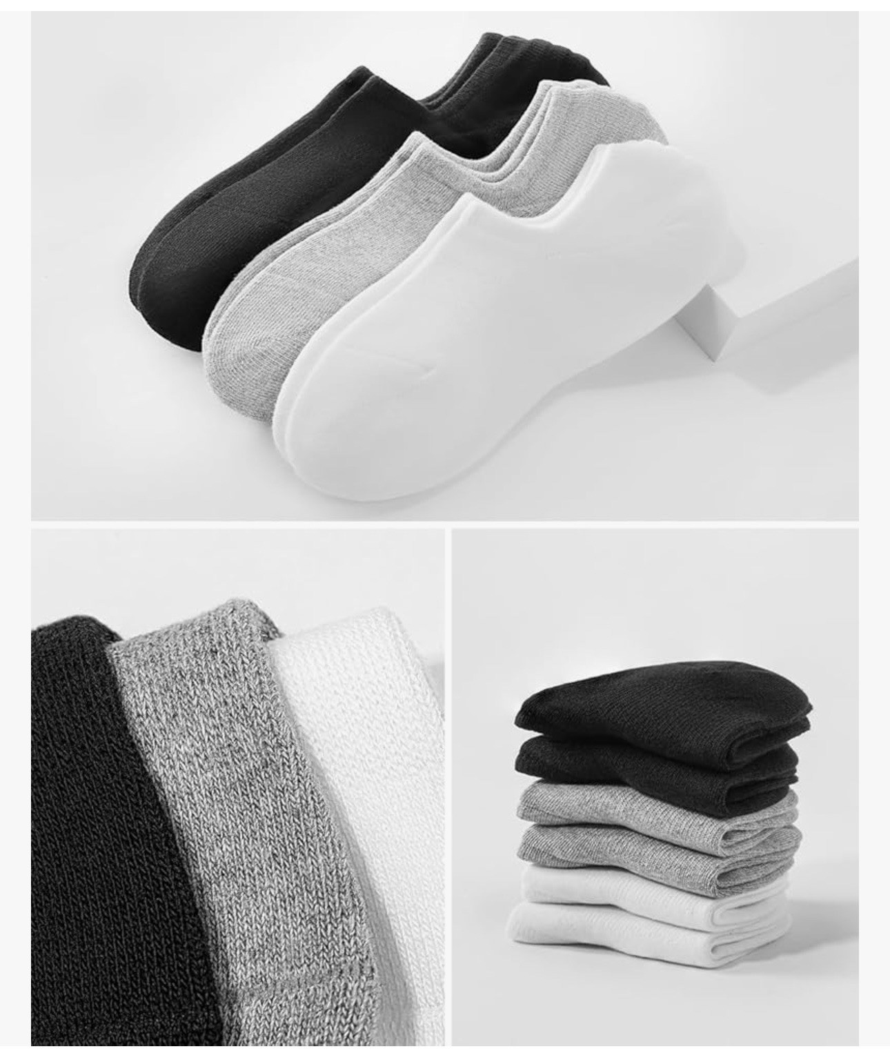 No Show Socks Men Low Cut Ankle Short Socks for Men with Non-Slip Grip
