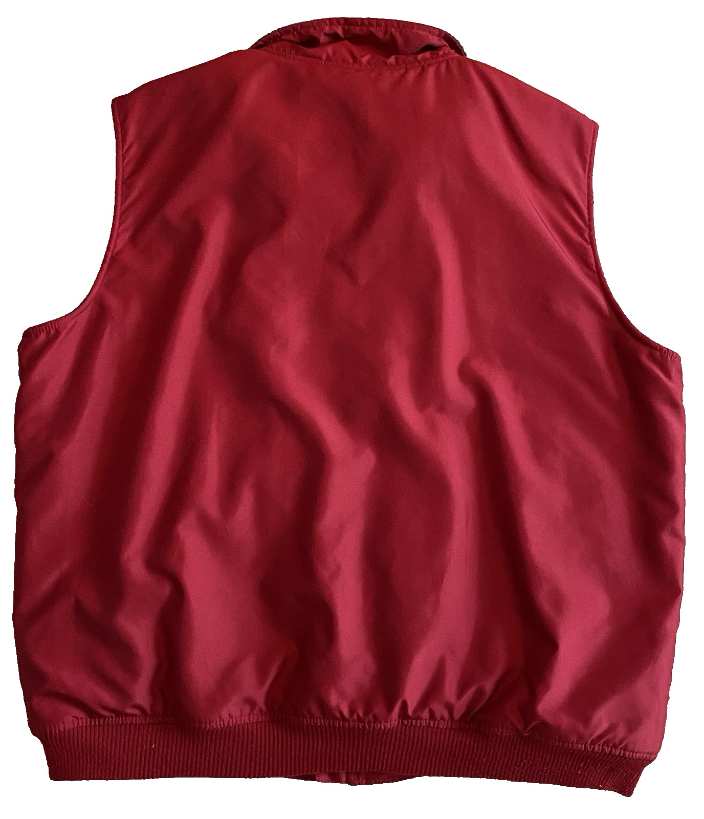 Chaps Gray Fleece Lined Full Zip Pockets Red Vest XL Tennis Golf Hiking Walking