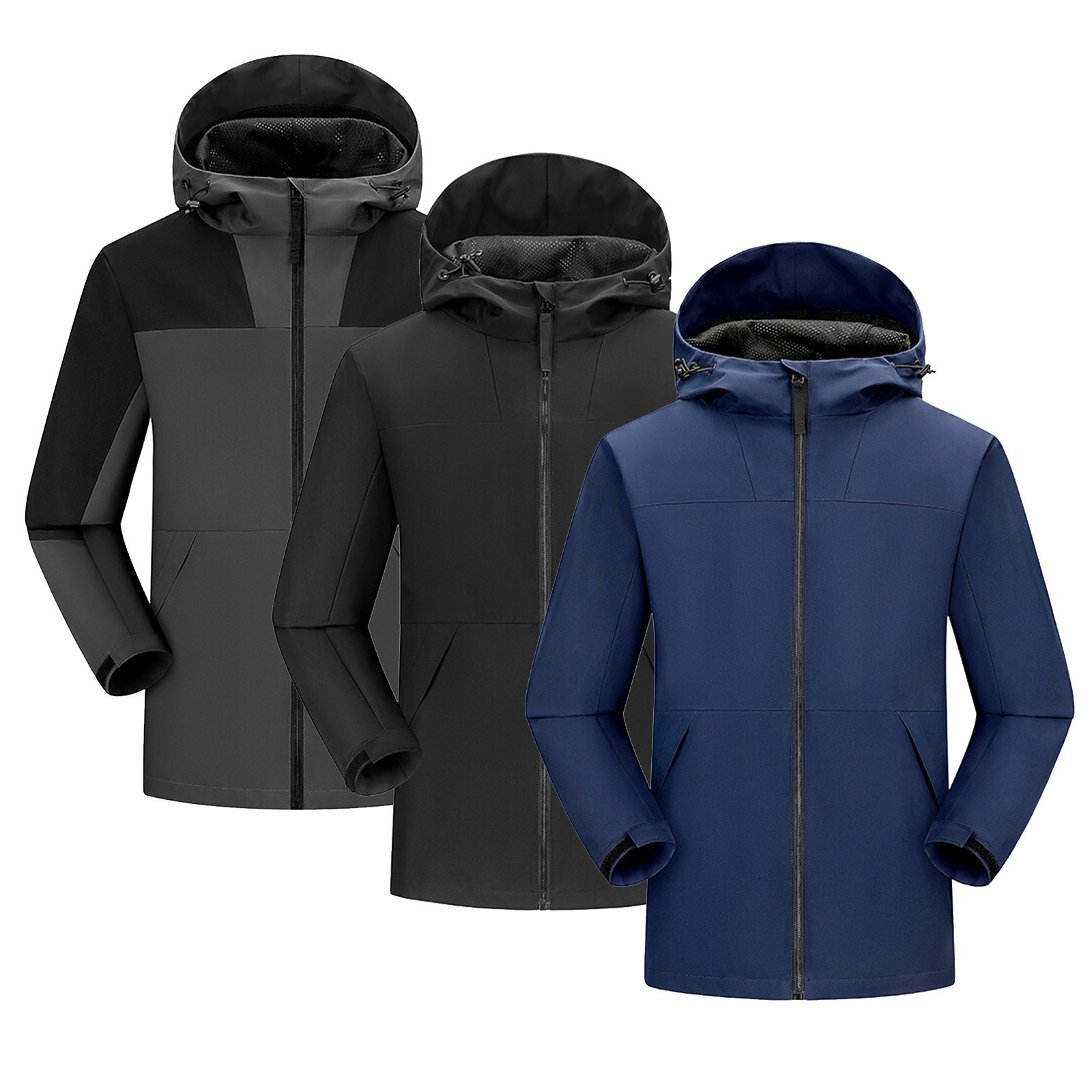 Men’s Winter Outdoor Waterproof Jacket Hiking Coat Lightweight Windproof Top Dry