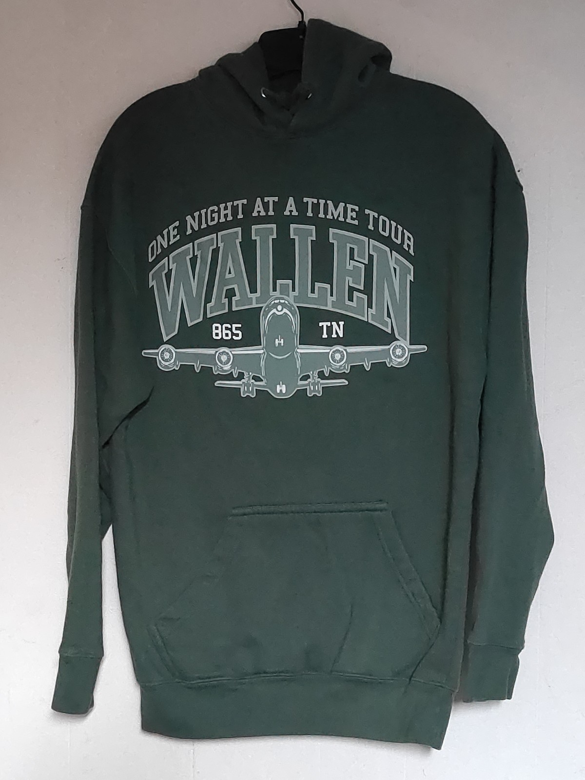 Morgan Wallen Hoodie Green Sweatshirt One Night at a Time World Tour Sz Small