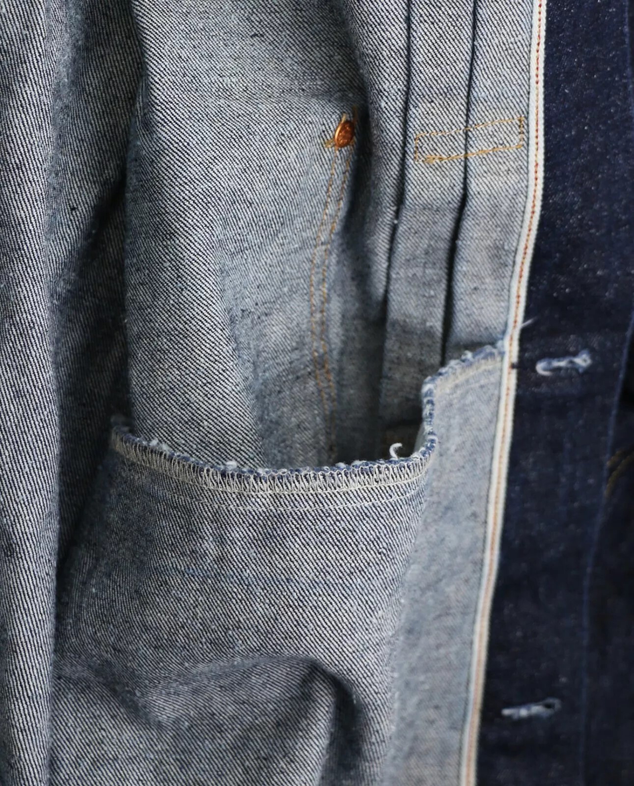 Levi’s Premium Type I Denim Jacket Selvedge Trucker Men’s Sizes XS-XXL Dark Wash