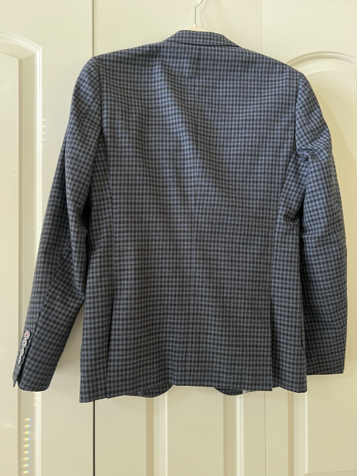 Paisley and Gray Blazer Jacket With Matching Handkerchief And Liner 36R Check