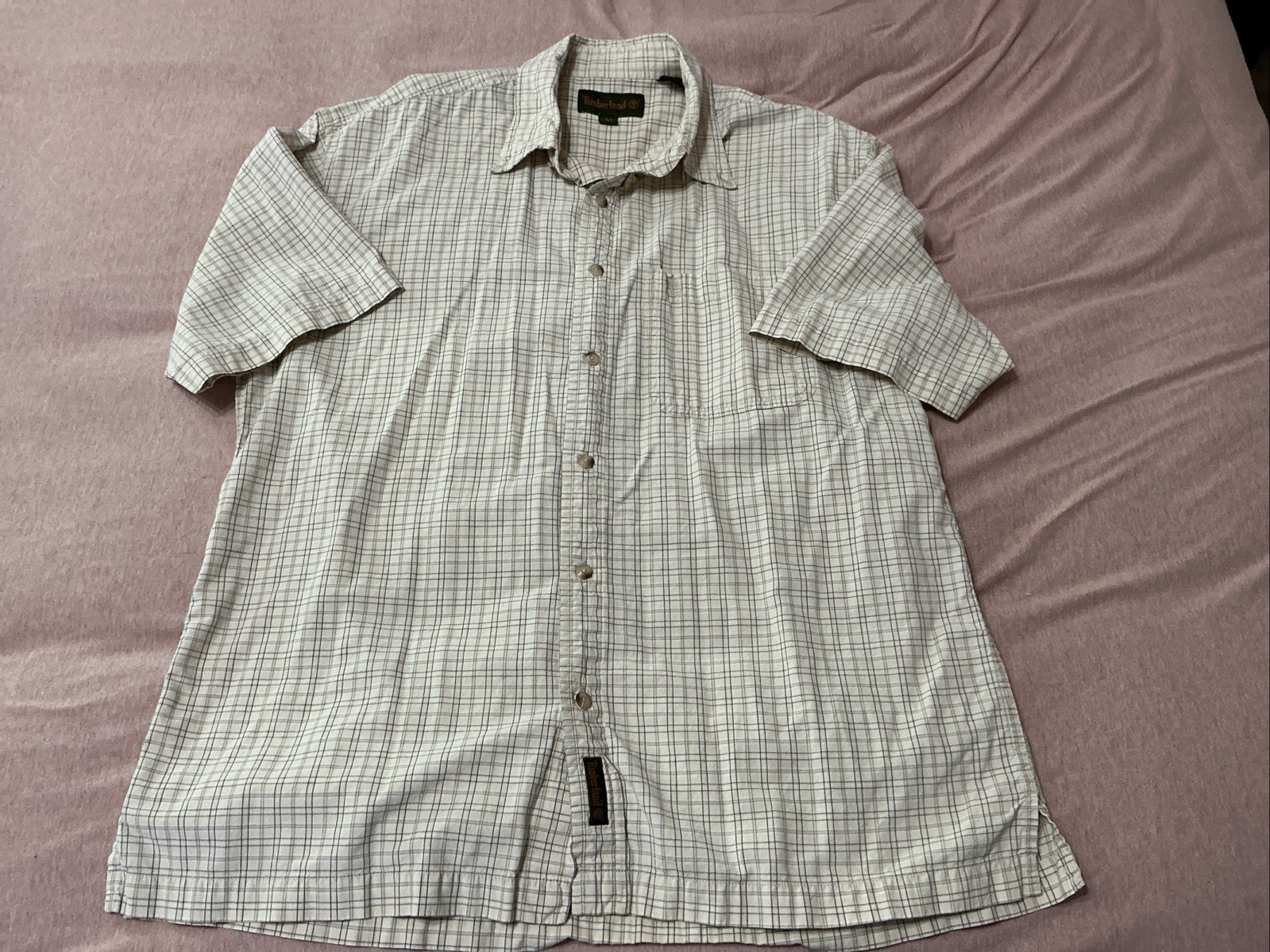 Timberland Men’s Short Sleeve Button Up Shirt Size M