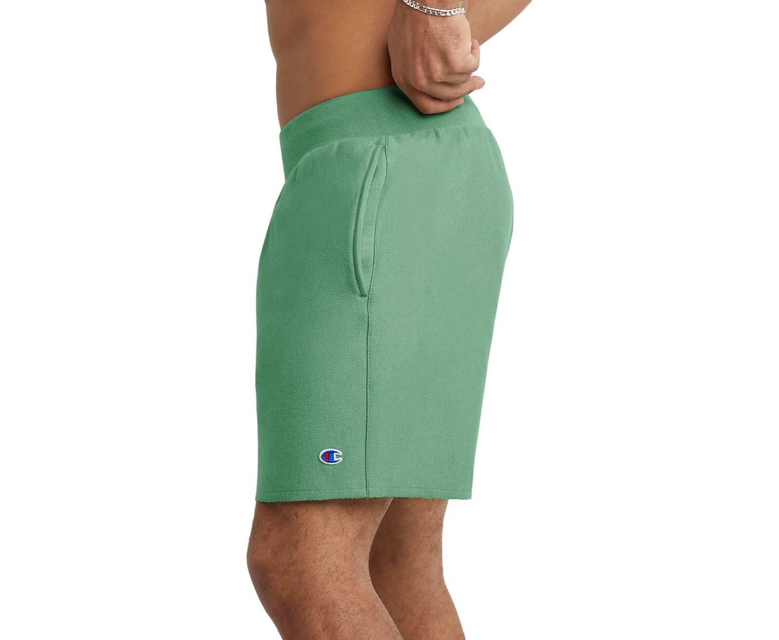CHAMPION LIFE MENS 7 REVERSE WEAVE CUT OFF SHORTS NATIVE FERN GREEN SIZE LARGE