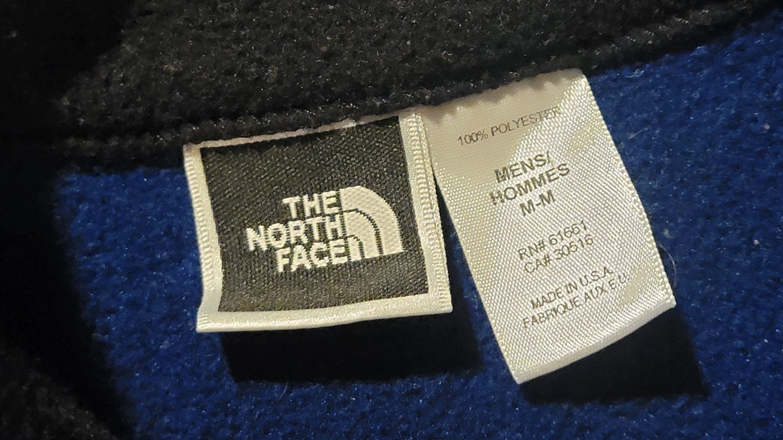 Vintage North Face Blue Fleece Zip-Up Vest w/ Embroidered Logo Size M (MEDIUM)