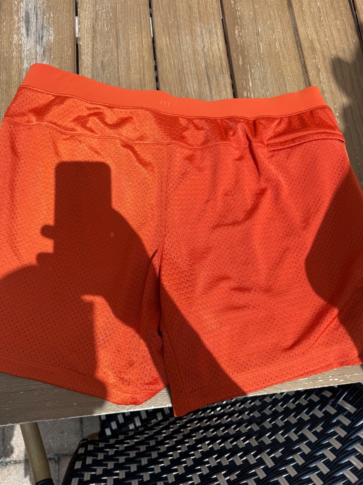 Lululemon Double Layered Mesh Shorts 7″ Lined Burnt Orange XXL NWT