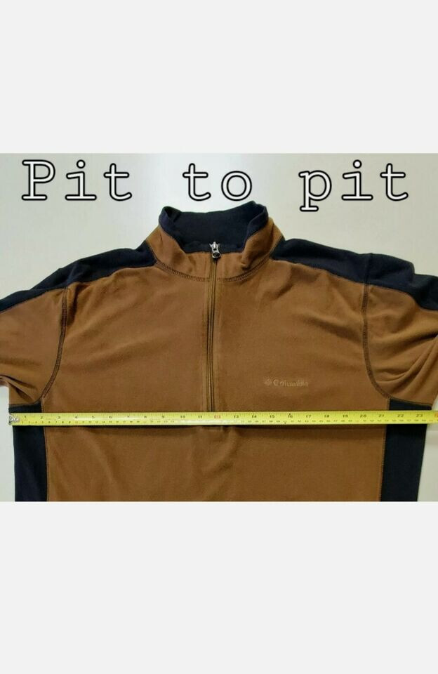 Columbia Sportswear Co Coyote Brown Activewear 1/2 Zip Pullover Fleece Shirt LG
