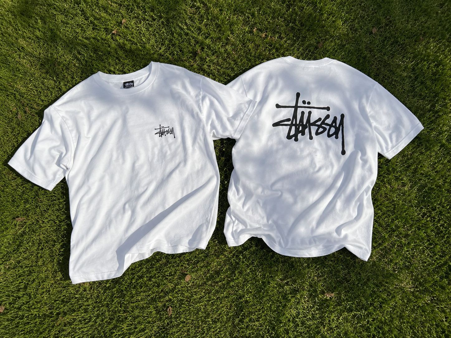 Stussy Basic Logo White Short Sleeve T-Shirt Casual Streetwear Tee Unisex