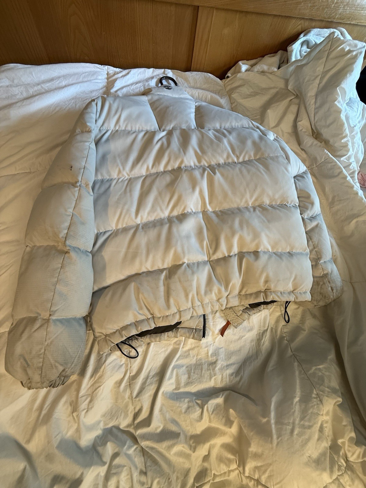 Timberland Mens Jacket Small Green Down Quilted Puffer Full Zip