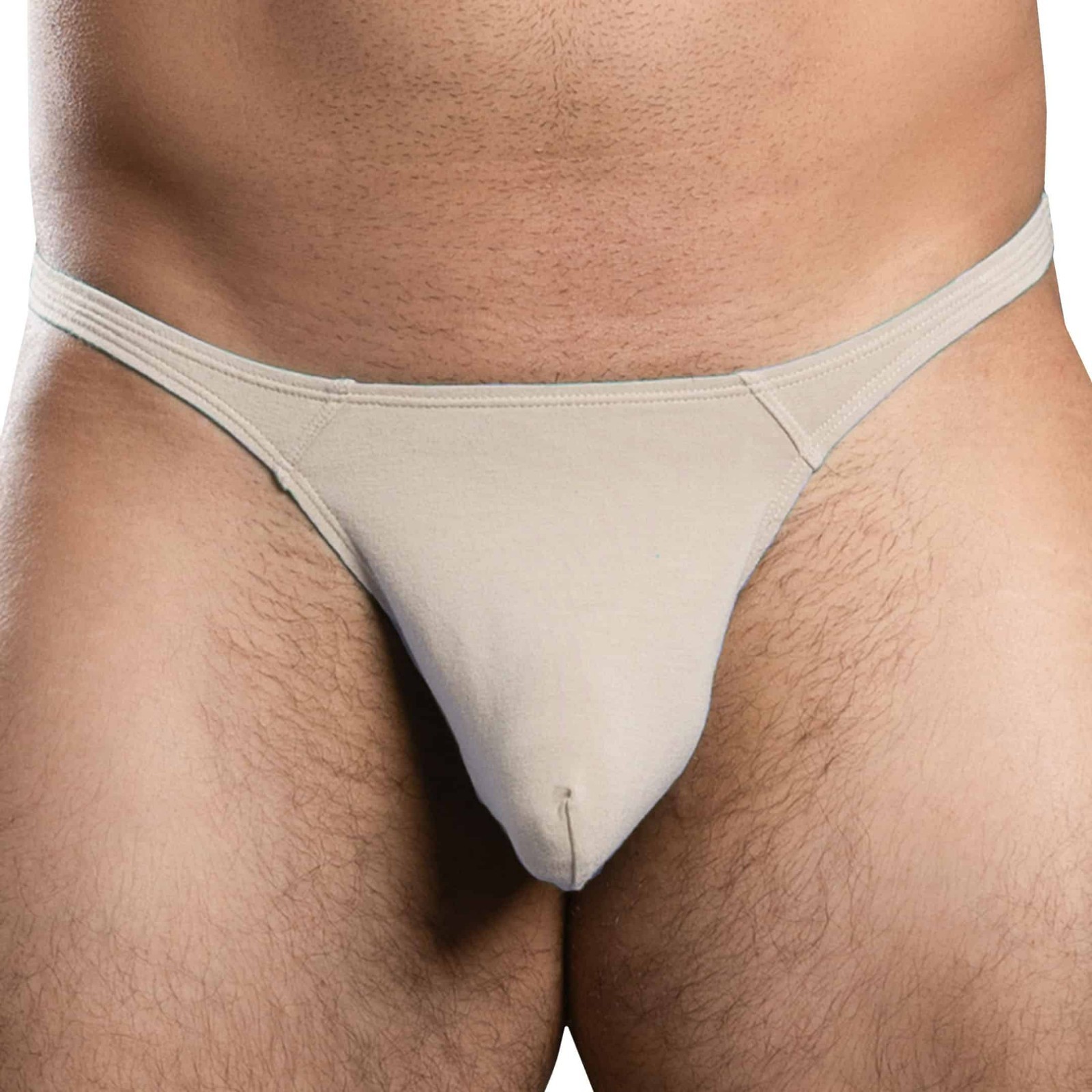 Andrew Christian Size XL Solid Ultra Low-Rise No-Show T-Back Thong – Taupe