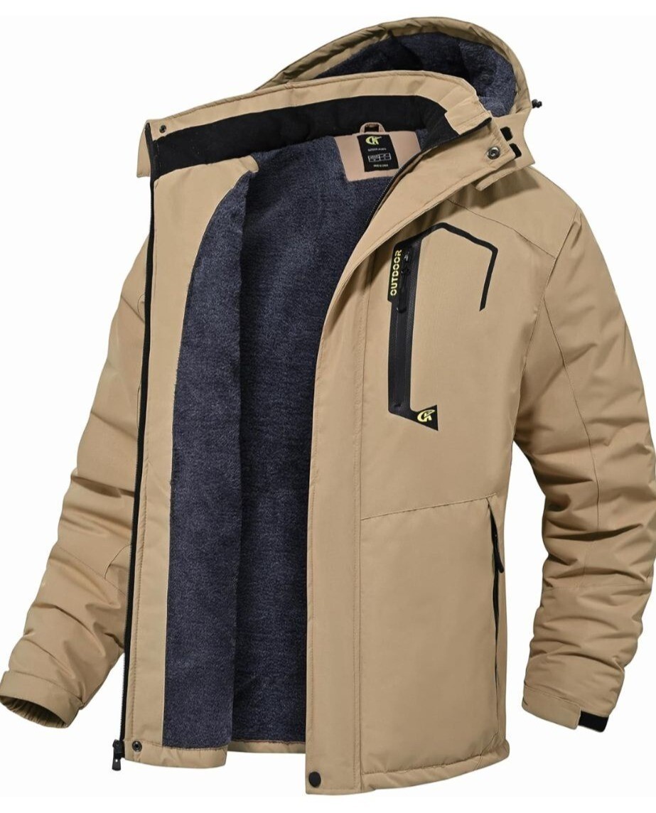 Outdoor Exploration Mens Tan Waterproof Windproof Ski Jacket S NWT