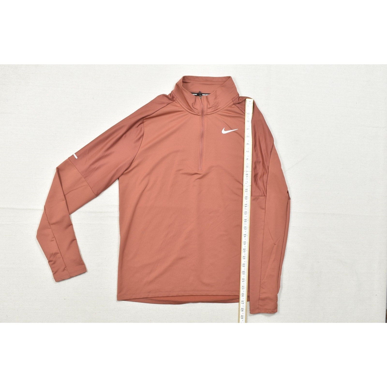 Nike Running Dri-FIT 1/2 Zip Pullover Men’s Size L Terracotta Orange Long Sleeve