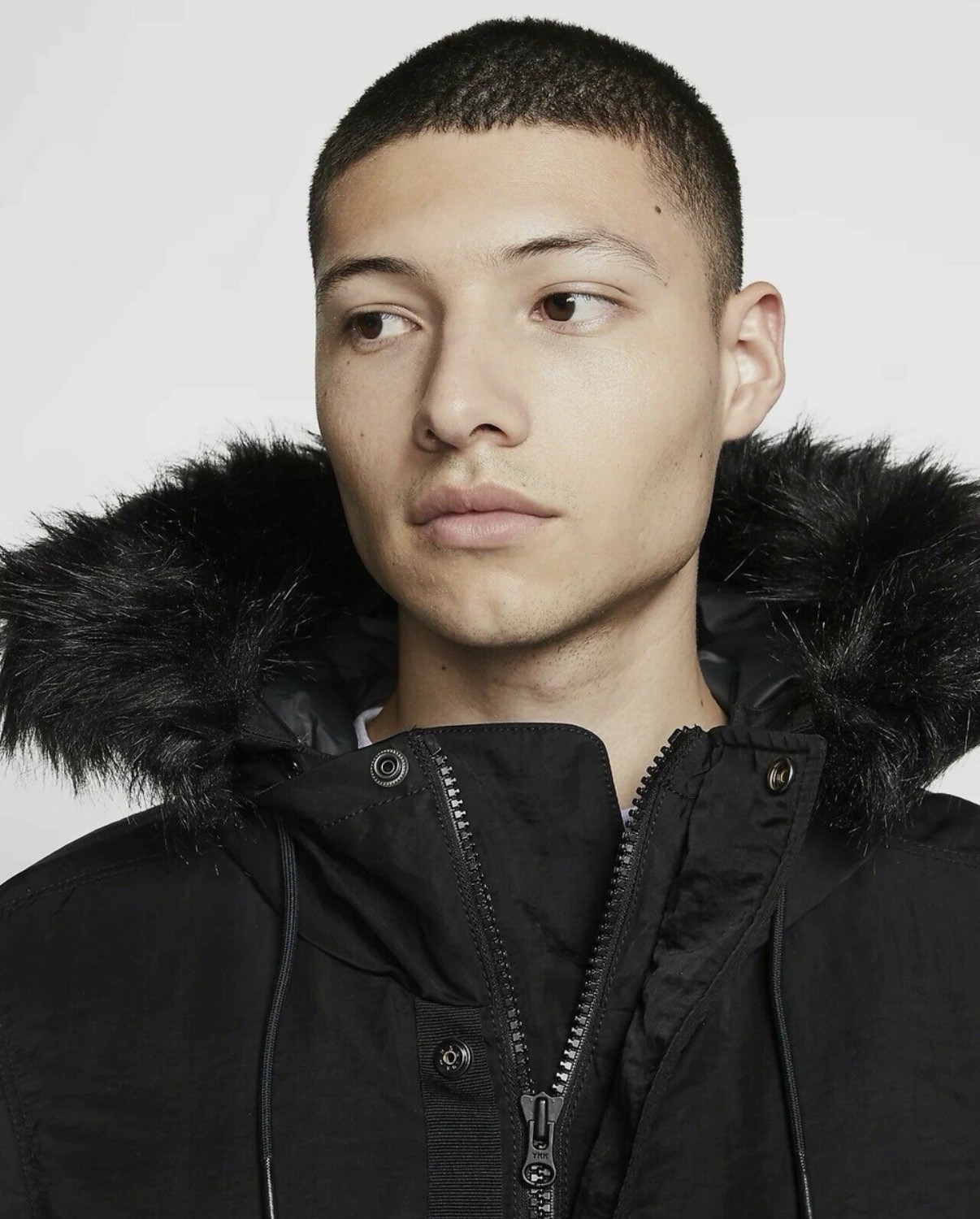 Nike Men’s Black Long Down Insulated Hooded Parka Coat Fur Trim XXL BV4751-010