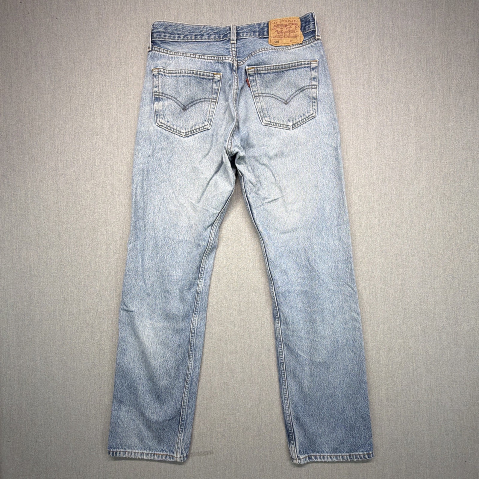 Levis 501 Light Faded Distressed Jeans Fit 31×30 Made In Turkey