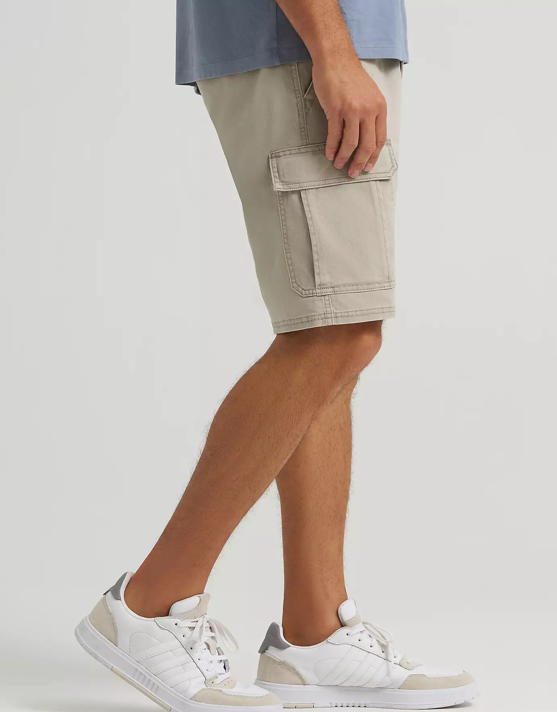 Mens Wrangler Cargo Shorts w Stretch Above Knee Relaxed Fit Blue Khaki Tan Green