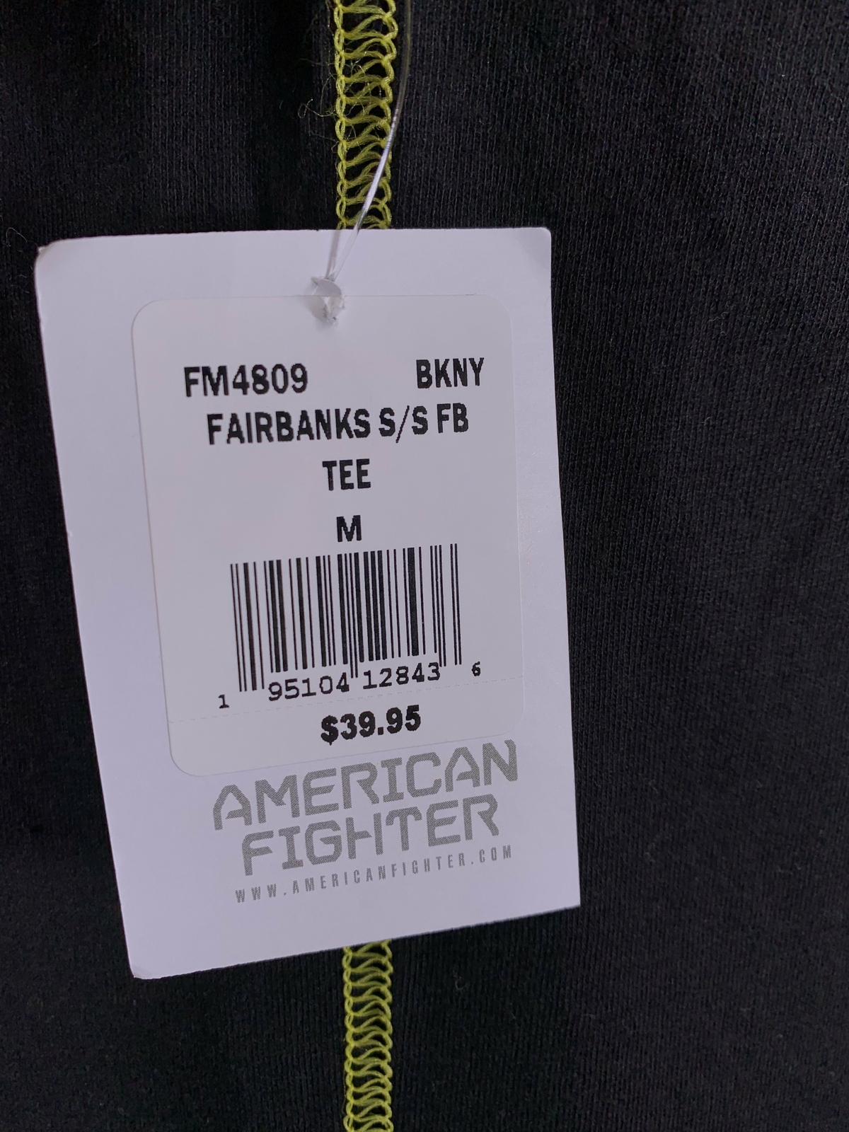 American Fighter Men’s T-shirt FAIRBANKS Athletic Black MMA XS-5XL