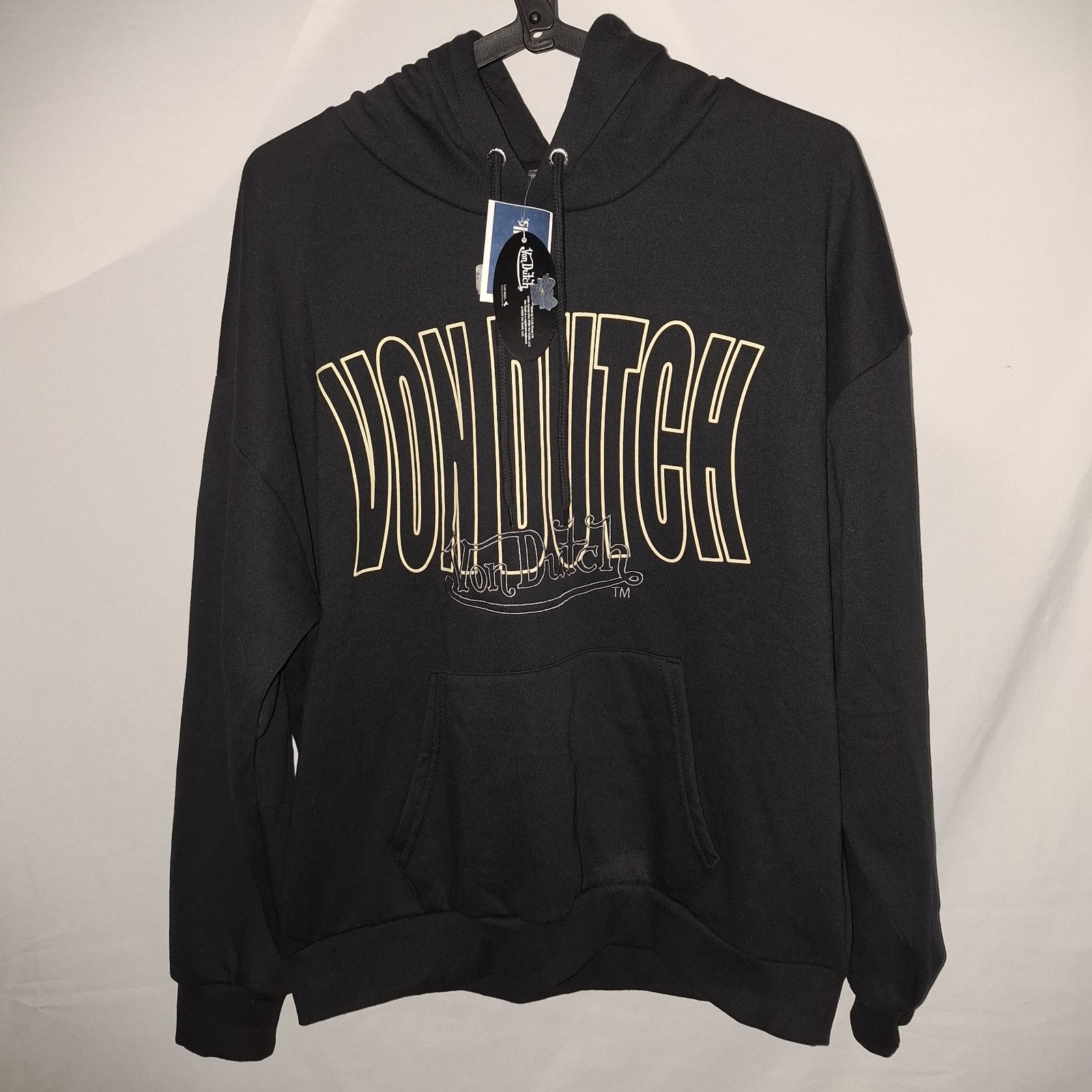 Von Dutch Hoodie Pullover Sweatshirt Hoodie Men’s Size Large Black (New w Tags)