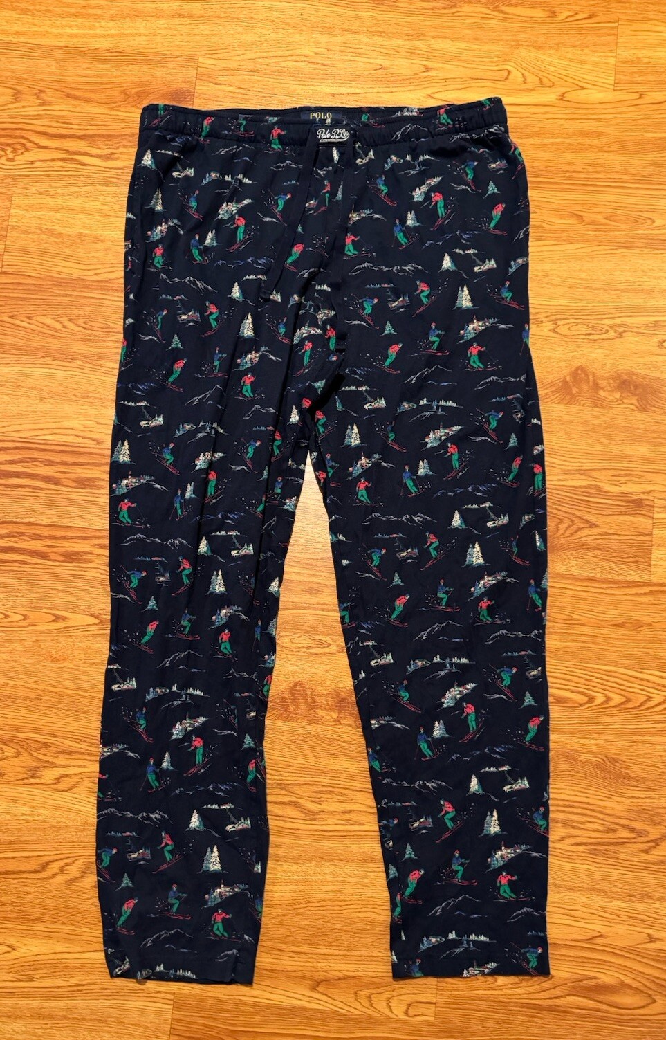 Polo Ralph Lauren mens pajamas pants 100% cotton knit snow ski mountain pockets
