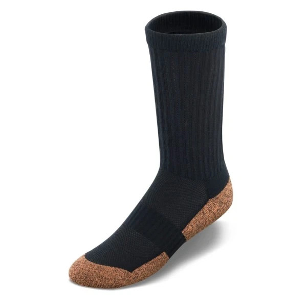 APEX COPPER CLOUD NON BINDING BLACK CREW SOCKS MEDIUM MEN(8.5-10), WOM(9.5-11)