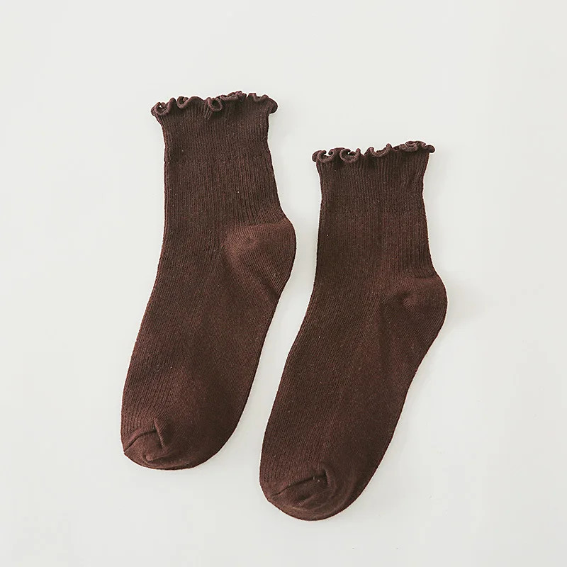 New Color Harajuku Retro Women Lady Cotton Loose Socks Winter in Tube Korean Pur