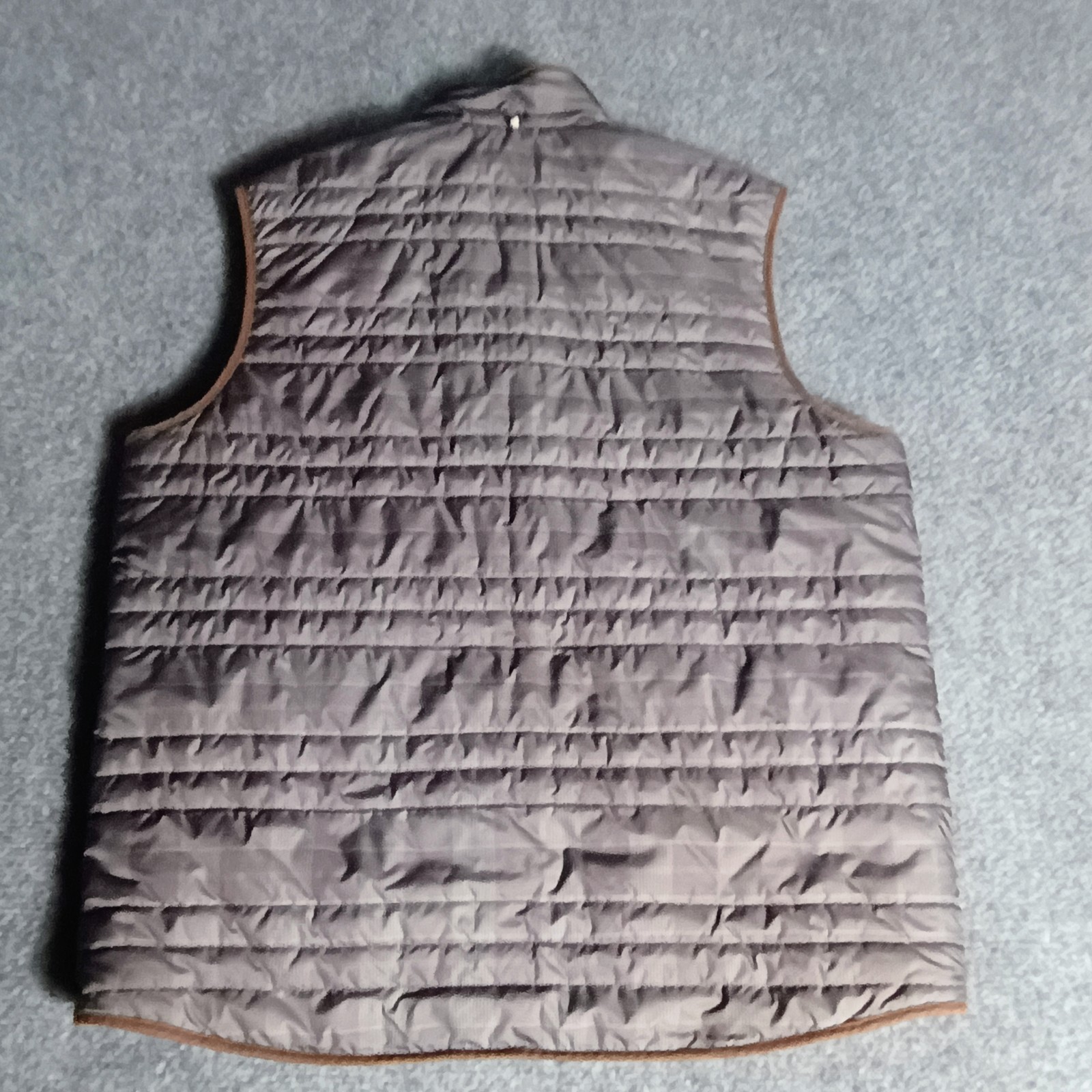 Tommy Bahama Reversible Quilted Vest Men’s Large Navy Blue Plaid Snap Zip