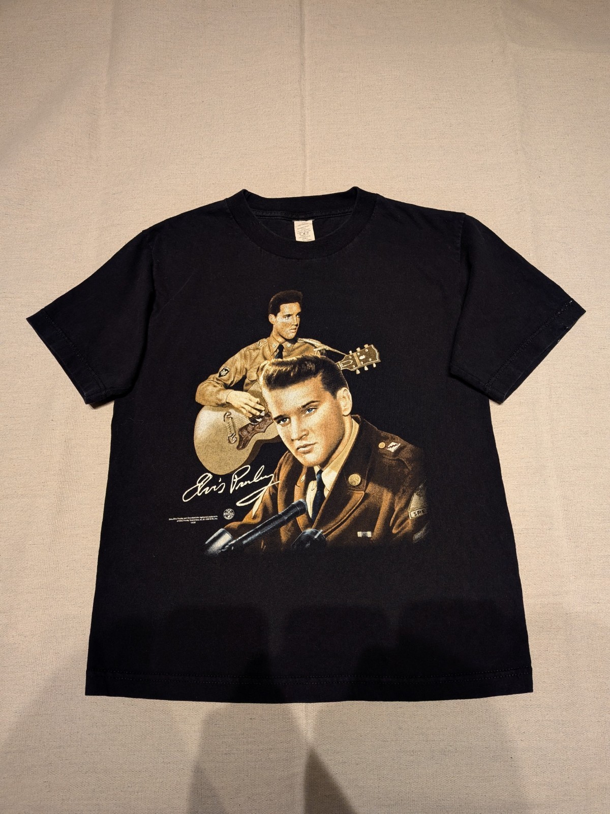 Vintage Elvis Presley army uniform tee men’s S