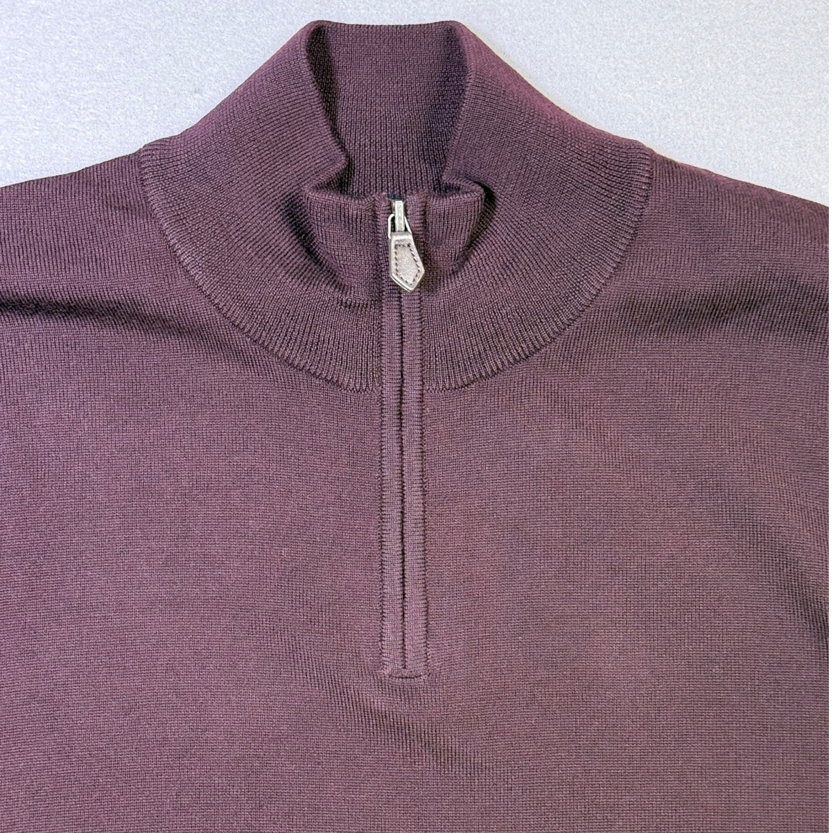 The Men’s Store at Bloomingdale’s Quarter-Zip Merino Sweater raisin large $98