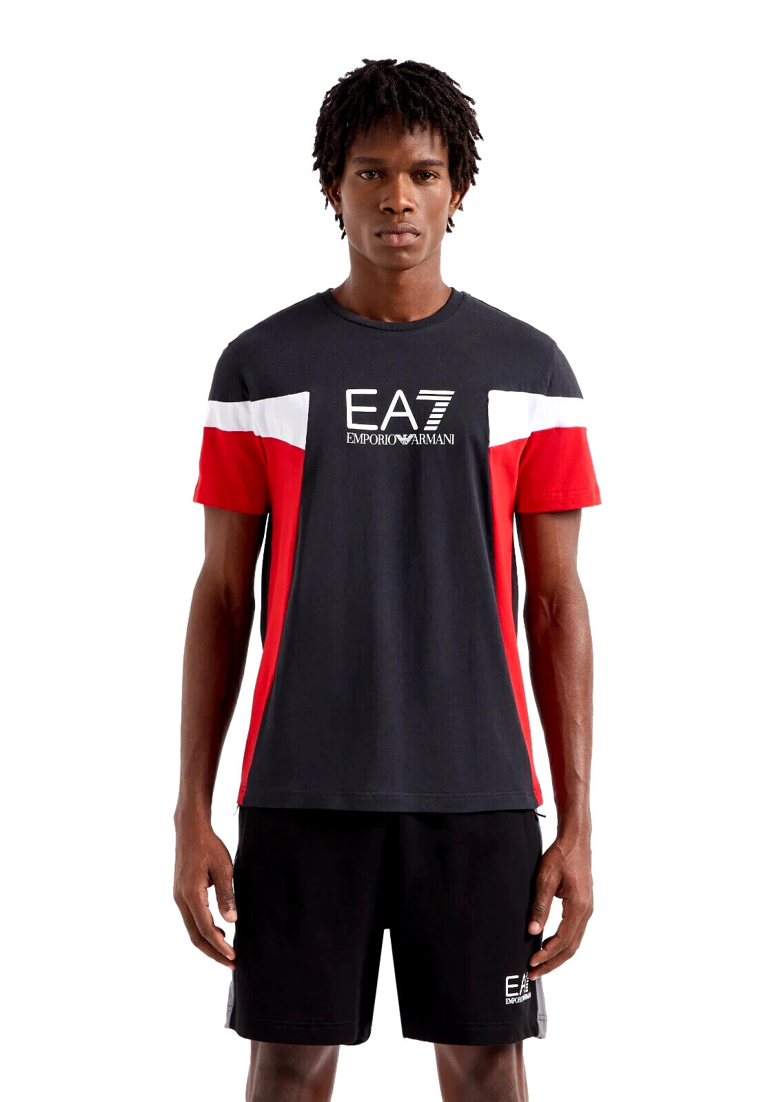 EMPORIO ARMANI EA7 3DPT10 PJ02Z MEN’S HALF SLEEVE T-SHIRT 1578 BLUE
