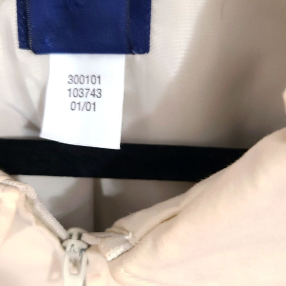 Gap Khaki Jacket Size Large L Full Zip Cream Utility Jacket Rn 54023