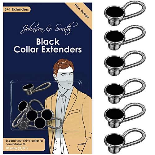 Collar Extenders Stretch Neck Extender for 1/2 Size Expansion of Men Black