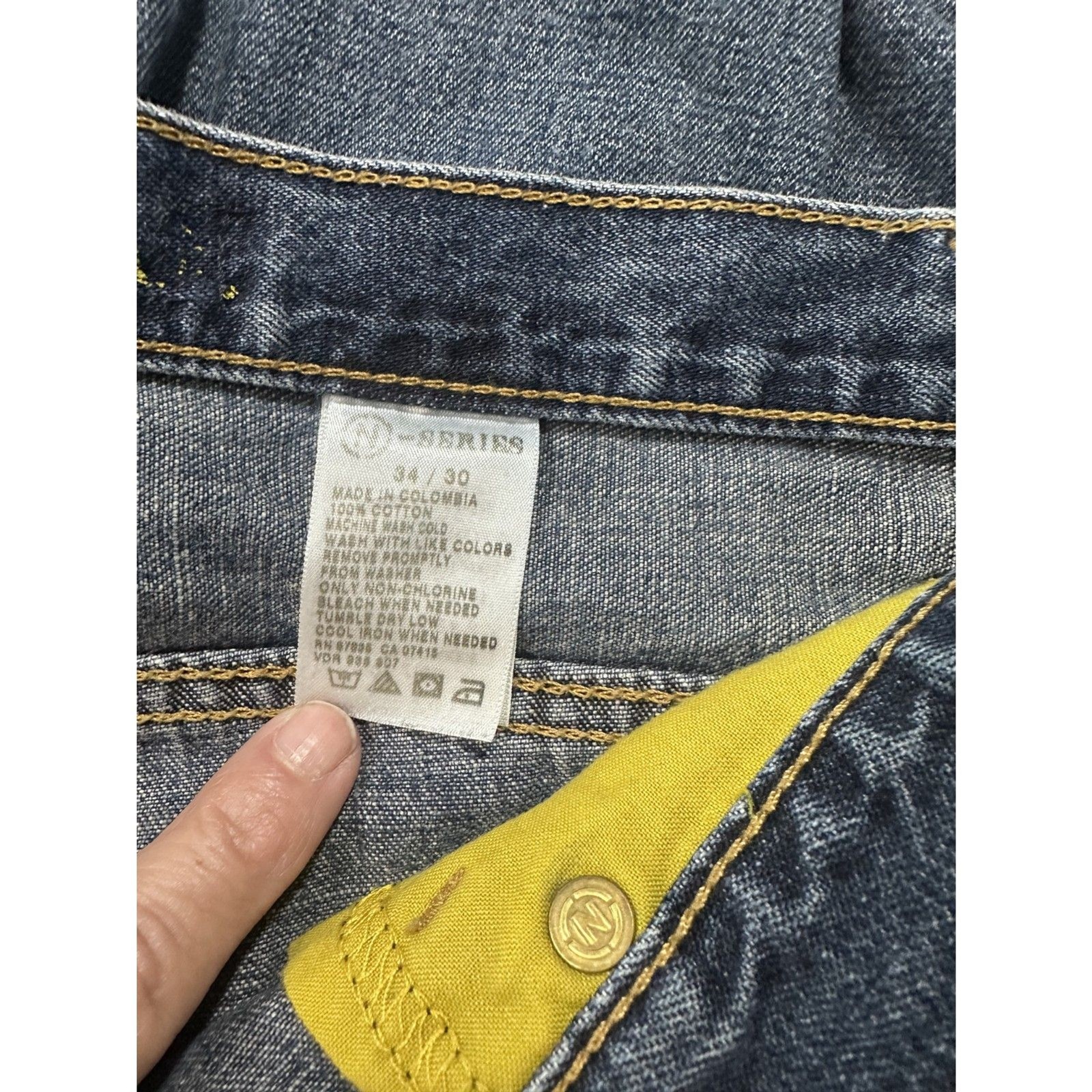 Nautica Jeans Co Mens Blue Denim Jeans 34 x 30 100% Cotton Y2K Streetwear
