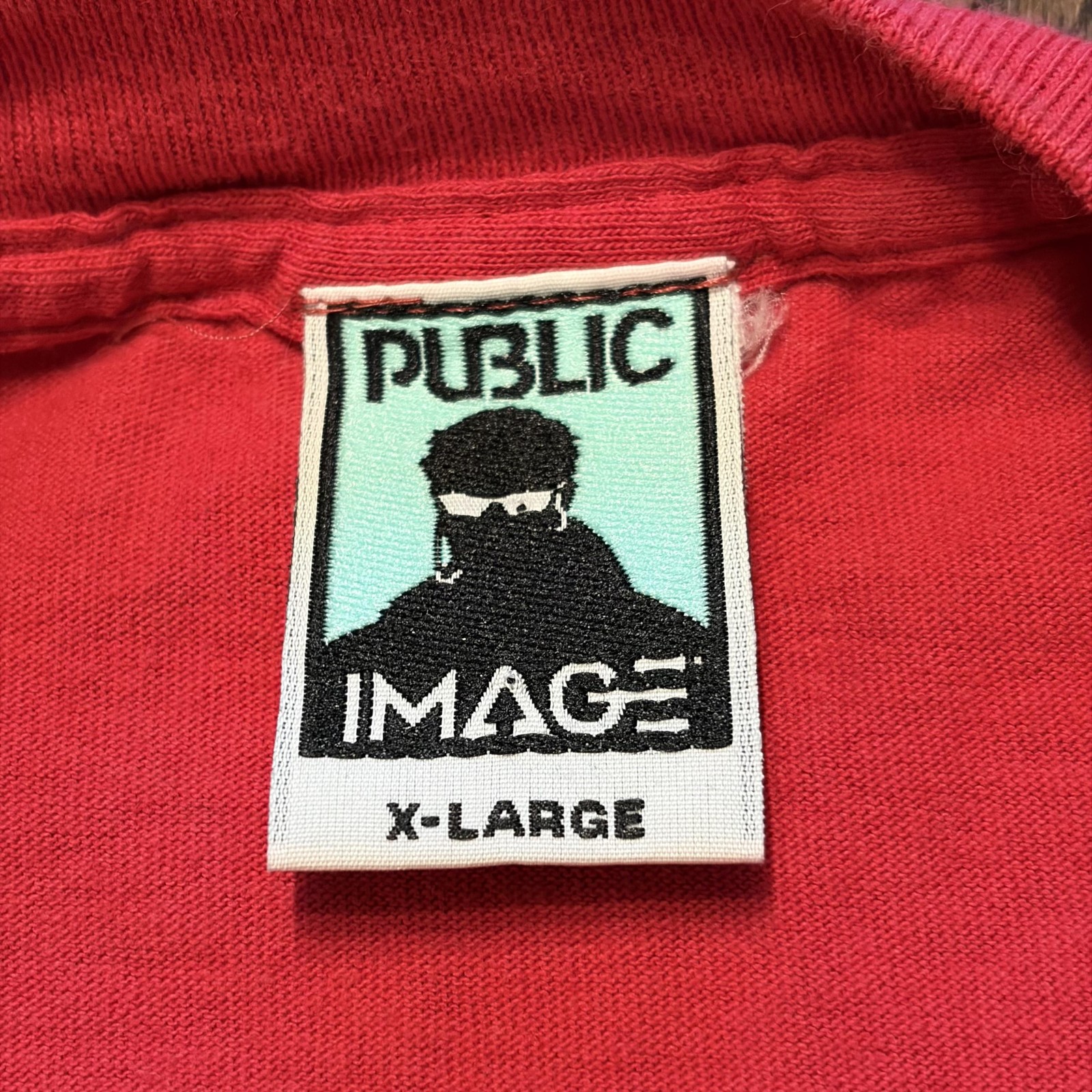 Public Image Shirt Mens XL Red Graphic Logo Tee T-Shirt Made USA Streetwear