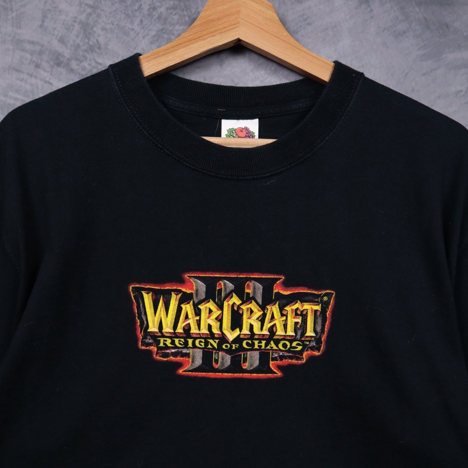 VTG World of Warcraft III Shirt Men’s M Black Reign of Chaos Scourge 2002 4882