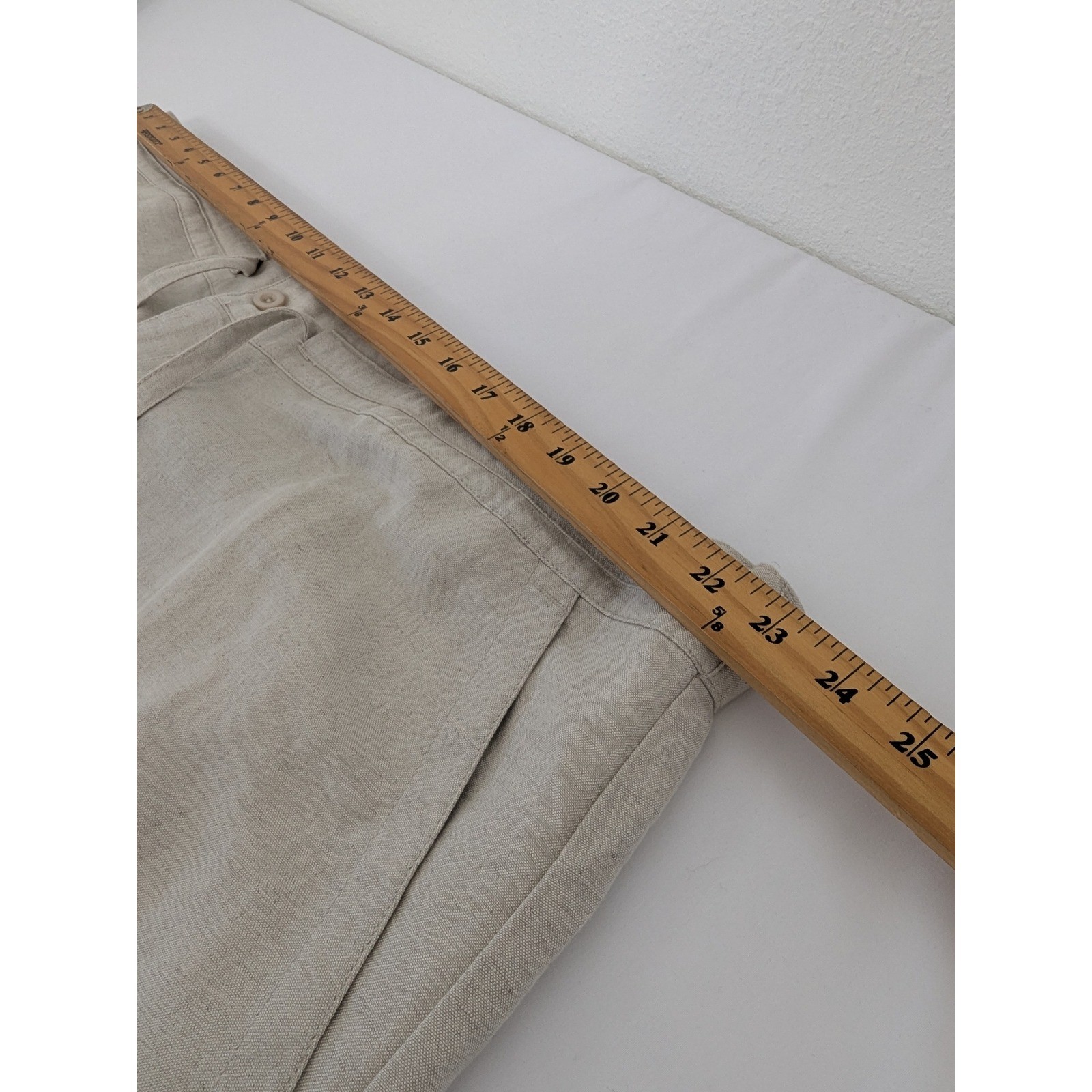 Cubavera Mens 3XB Linen Blend Drawstring Pants Beige Relaxed Straight Leg New