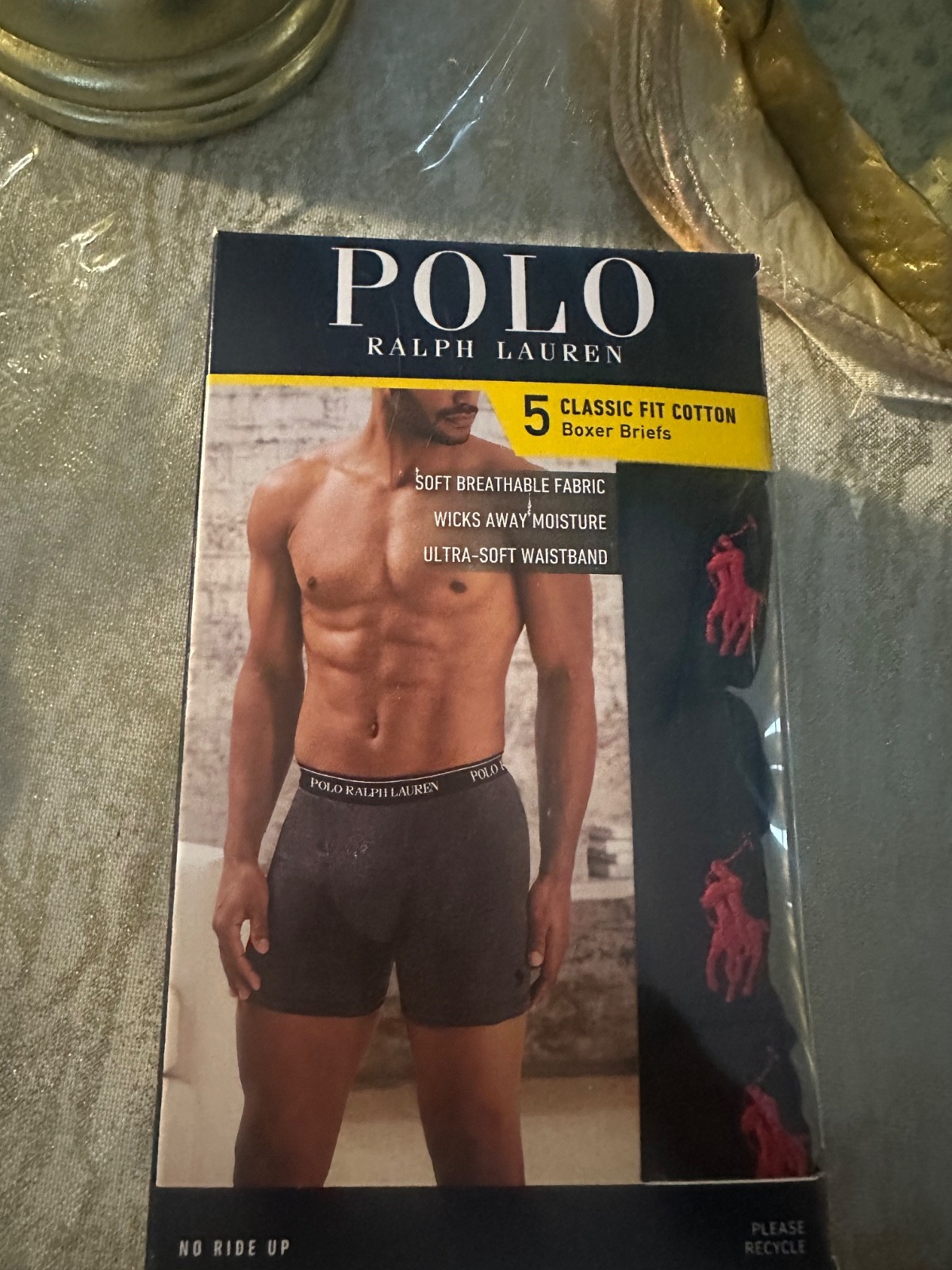 Polo Ralph Lauren Men’s Black 5 Pack Classic Fit Cotton Boxer Briefs