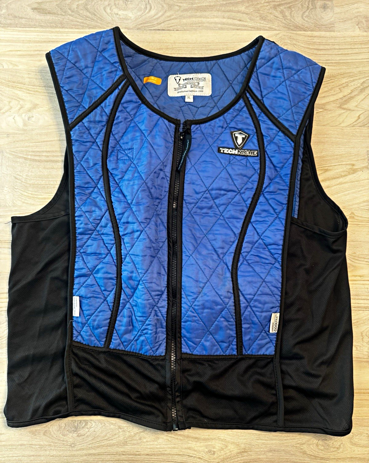 TechNiche CoolPAX Men’s XL Blue/Black Quilted Full Zip Vest, MPN 9009