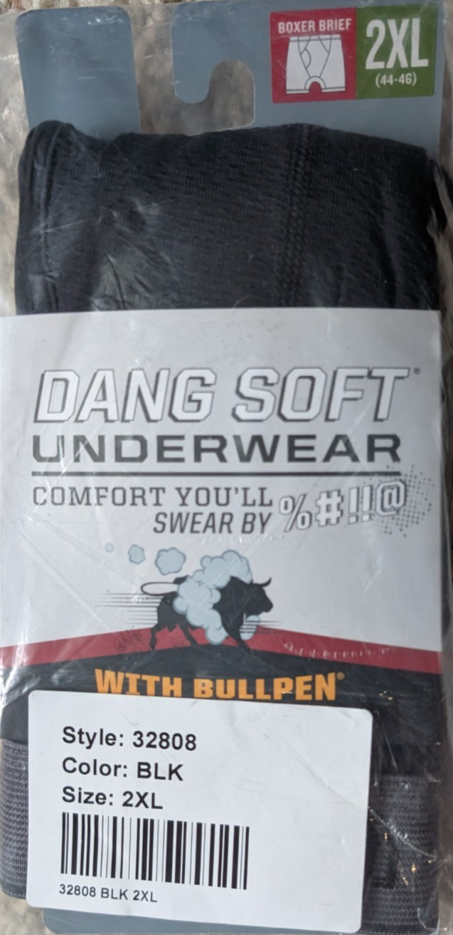 Duluth Trading Dang Soft Bullpen Boxer Brief Sz 2XL (44-46) Black