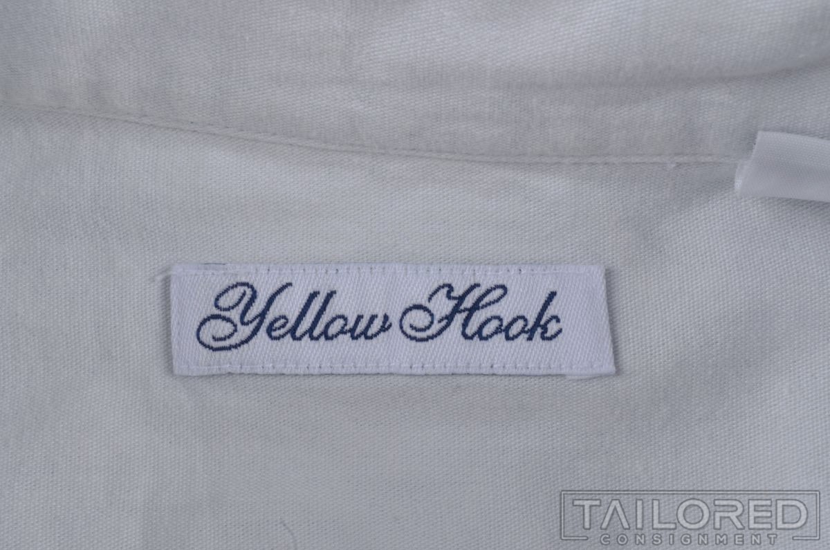 YELLOW HOOK Solid Blue 100% Cotton Mens Luxury Dress Shirt – Size 1 / SMALL