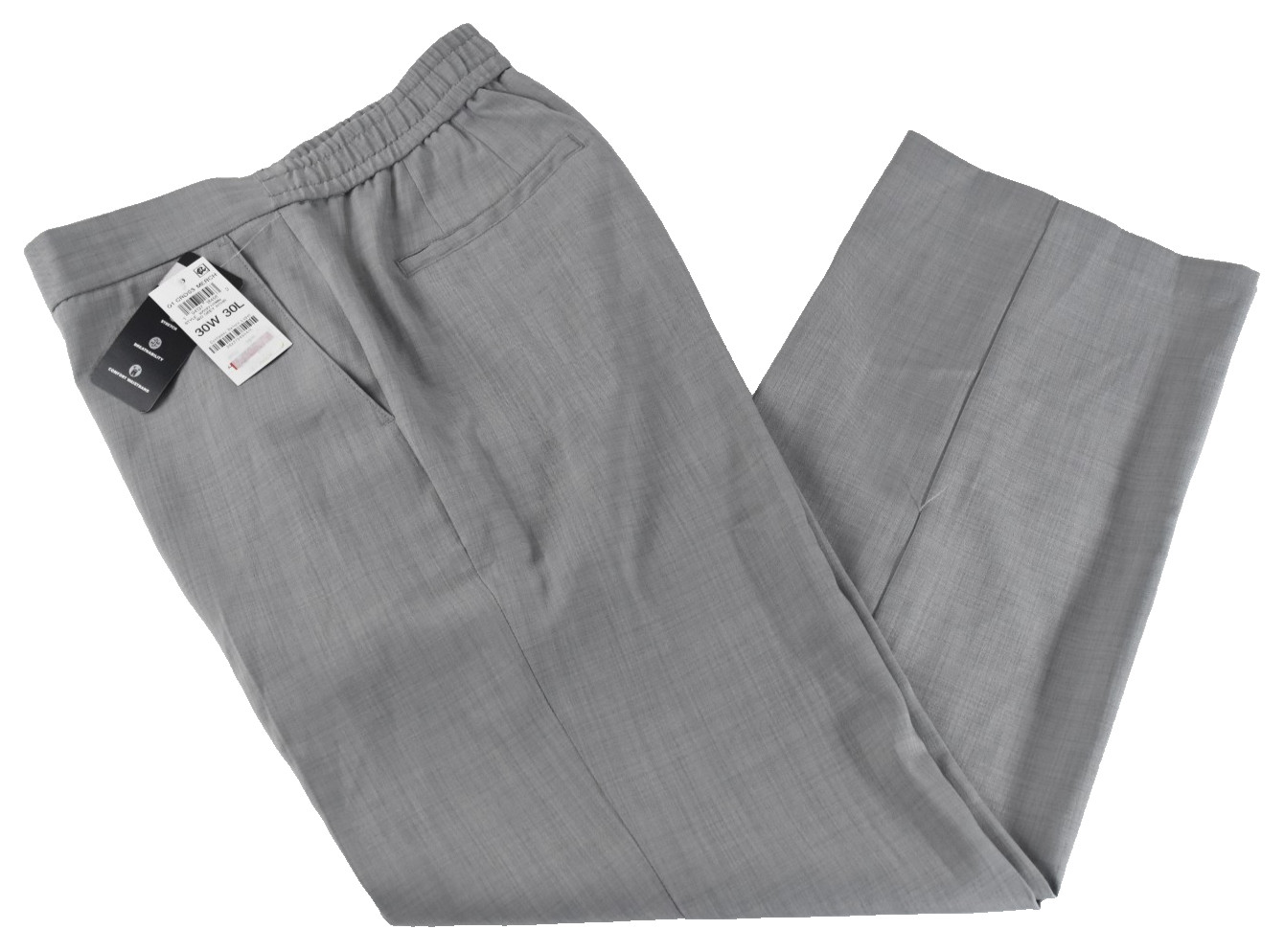 Alfani Men Dress Pants New 30 32 32 34 36 Gray Flat Front Stretch