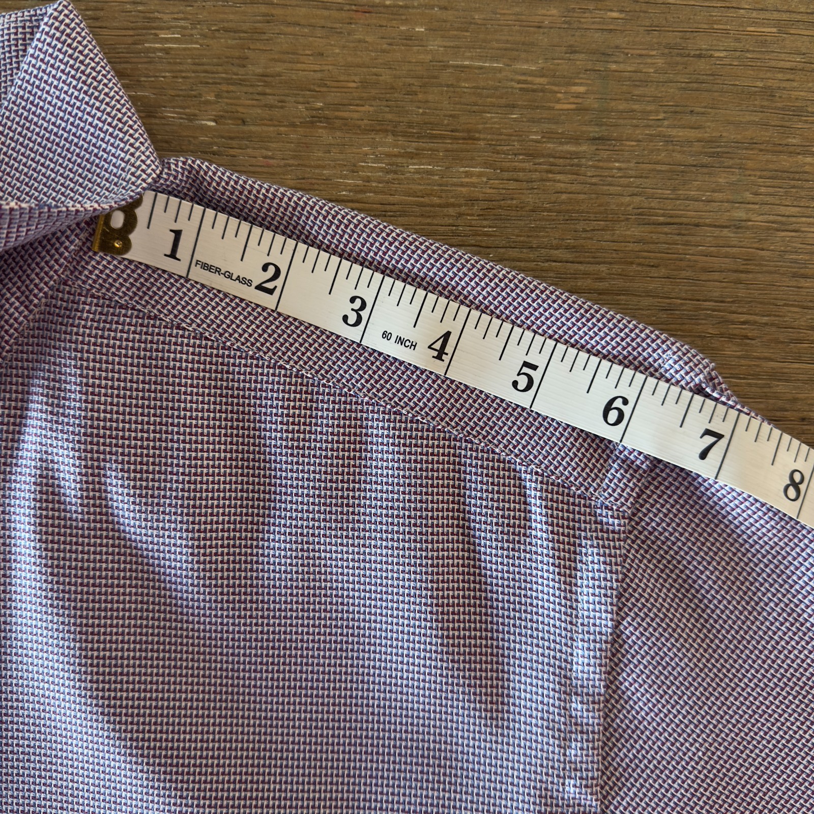 ETON Slim Fit Dress Shirt-Sz 41 16-Blue & Red Micro check-100% Dobby Cotton
