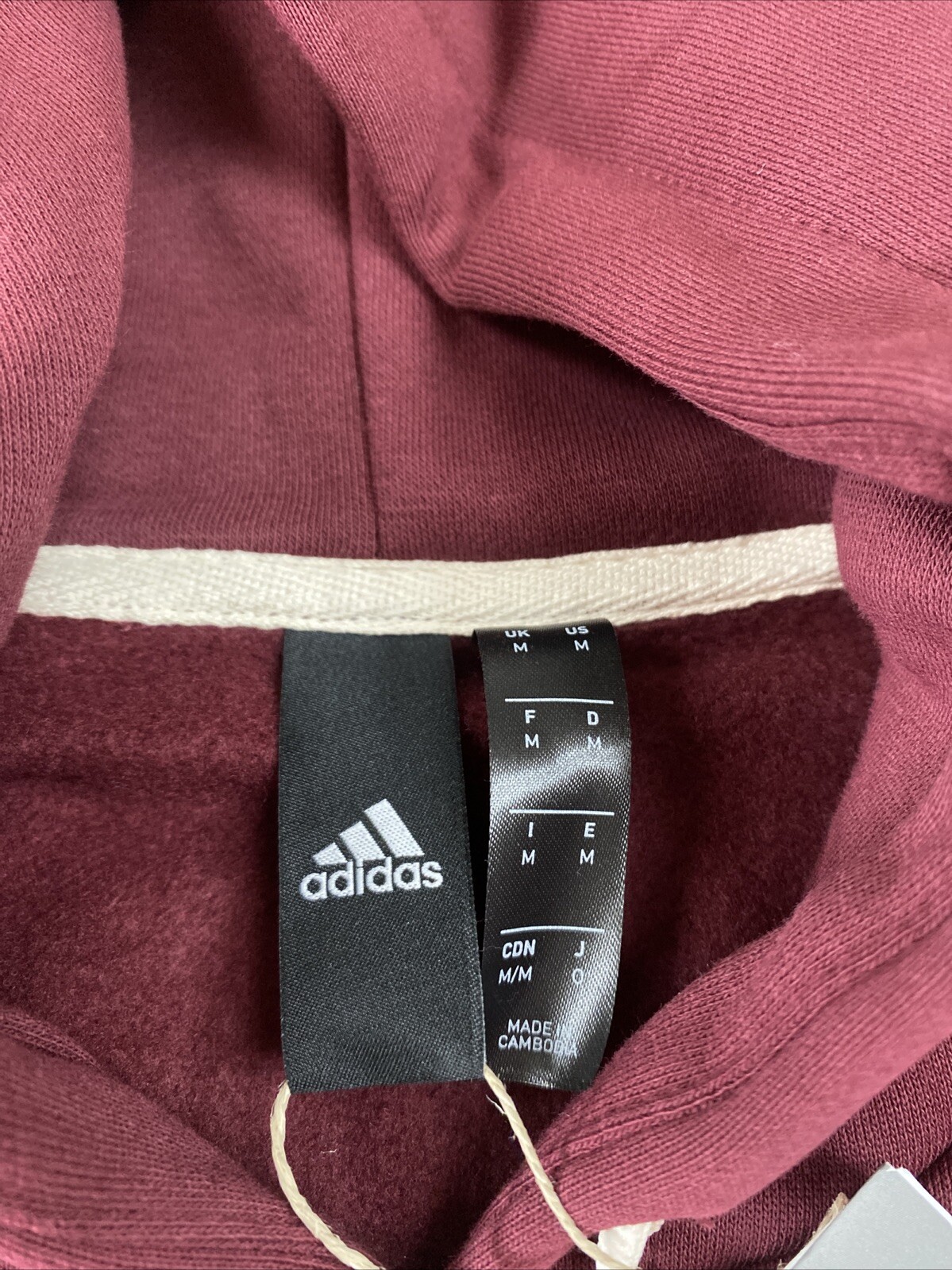 ADIDAS STUDIO LOUNGE FLEECE HOODIE PULLOVER SHADOW RED HB6583 PICK YOUR SIZE NWT
