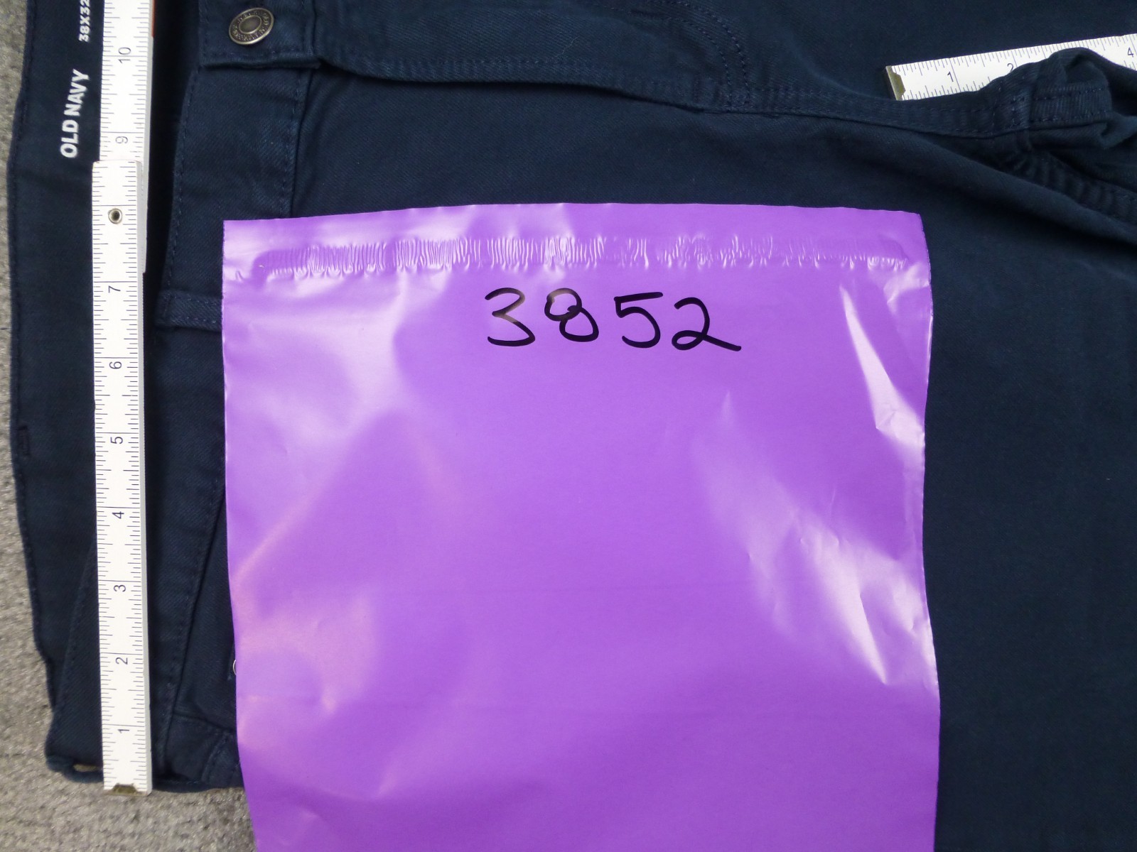 Old Navy Pants Strait Built In Flex Navy Dark Blue Stretch 5 Pocket 38×32 NWT